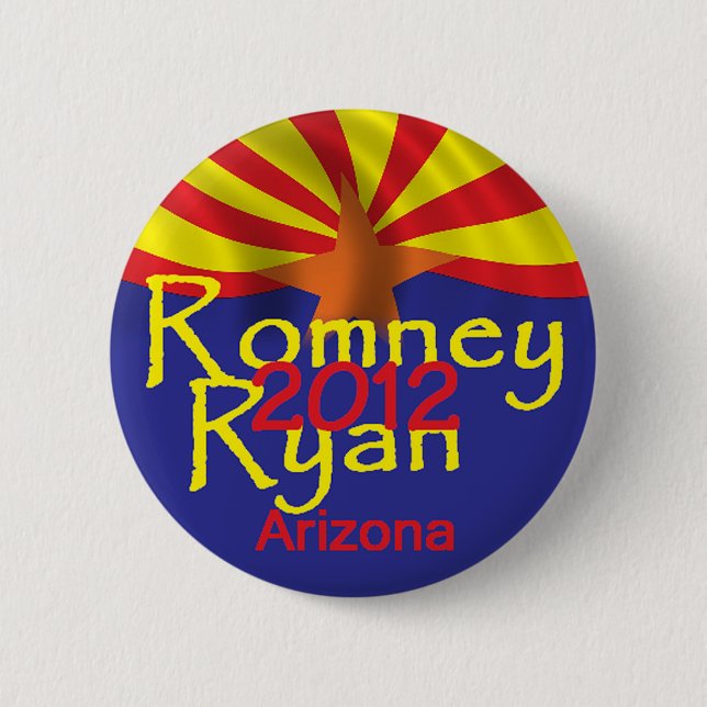 Chapa Redonda De 5 Cm Romney Ryan (Anverso)