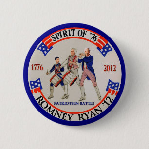 Chapa Redonda De 5 Cm Romney Ryan '12