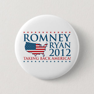 Chapa Redonda De 5 Cm Romney Ryan 2012