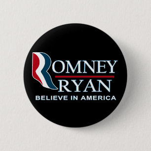 Chapa Redonda De 5 Cm Romney/Ryan 2012 - crea en América