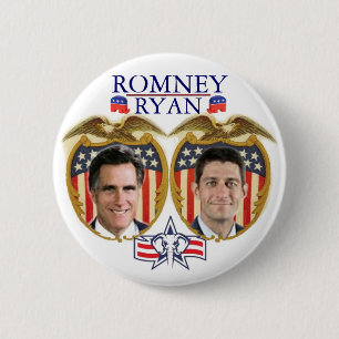 Chapa Redonda De 5 Cm Romney Ryan Jugate
