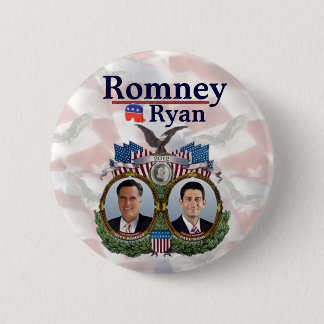 Chapa Redonda De 5 Cm Romney Ryan Jugate 2012