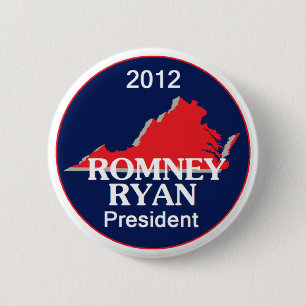 Chapa Redonda De 5 Cm Romney Ryan VIRGINIA