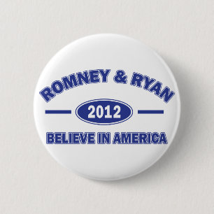 Chapa Redonda De 5 Cm Romney Y Ryan 2012