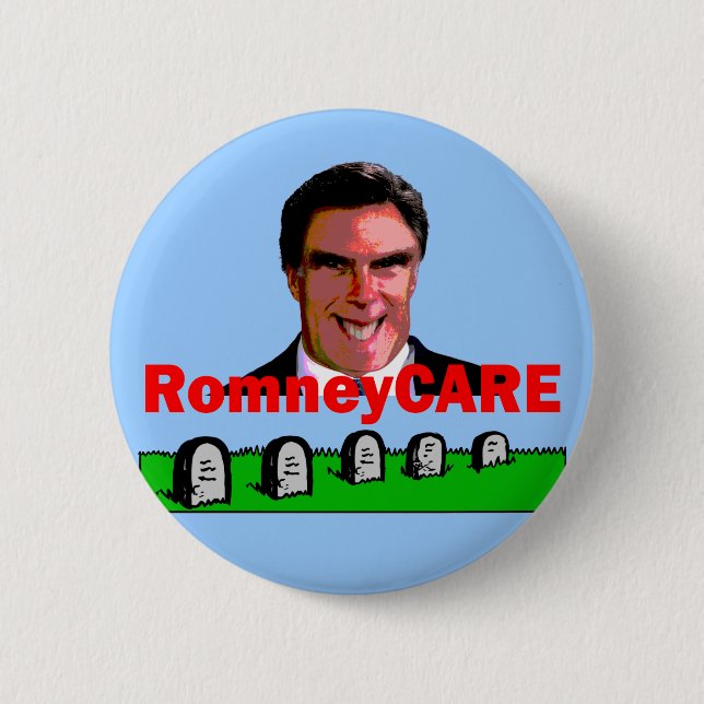 Chapa Redonda De 5 Cm RomneyCare (Anverso)