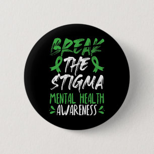 Chapa Redonda De 5 Cm Romper el estigma: conciencia de la salud mental v