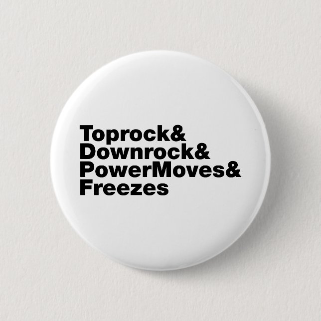 Chapa Redonda De 5 Cm Rompiendo movimientos (breakdance) (Anverso)