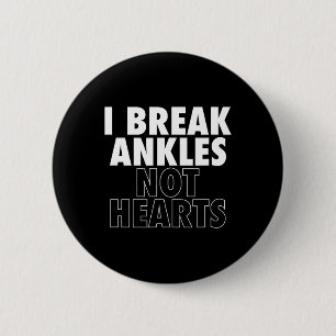 Chapa Redonda De 5 Cm Rompo Ankles No Corazones Bysketbyll