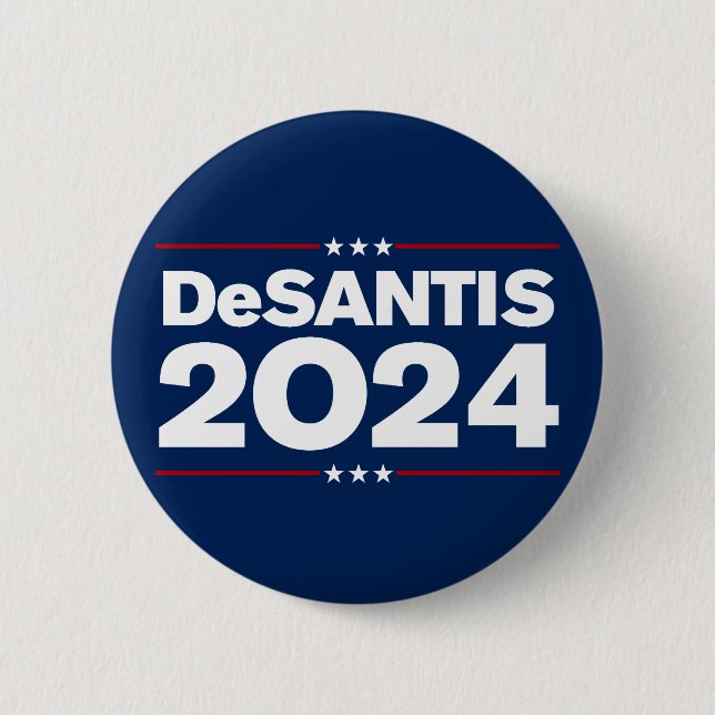 Chapa Redonda De 5 Cm Ron DeSantis 2024 (Anverso)