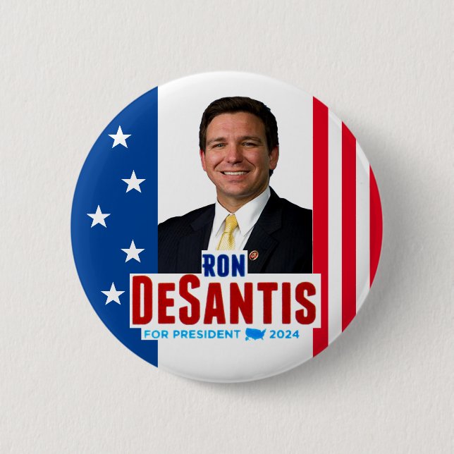 Chapa Redonda De 5 Cm Ron DeSantis for President Button (Anverso)