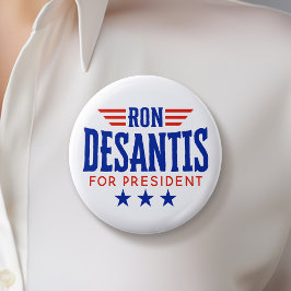 Chapa Redonda De 5 Cm Ron DeSantis para presidente - Campaña