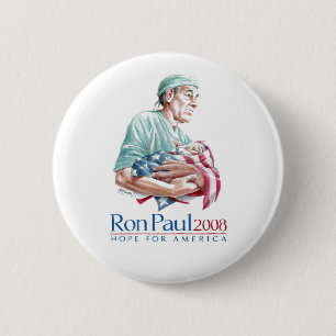 Chapa Redonda De 5 Cm Ron Paul 2008 - Modificado para requisitos