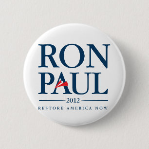 Chapa Redonda De 5 Cm Ron Paul 2012