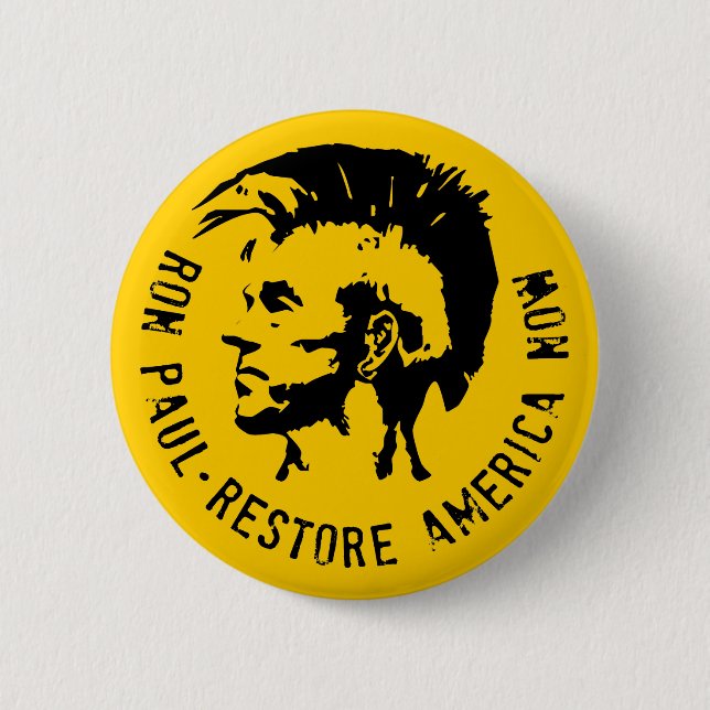 Chapa Redonda De 5 Cm Ron Paul 2012 (Anverso)