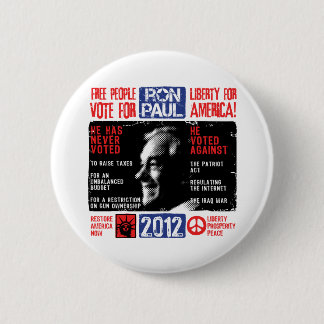 Chapa Redonda De 5 Cm Ron Paul 2012