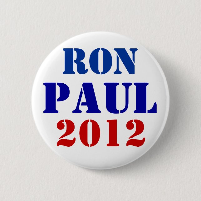 Chapa Redonda De 5 Cm Ron Paul 2012 (Anverso)