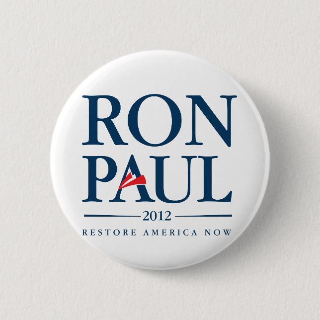 Chapa Redonda De 5 Cm Ron Paul 2012 (Anverso)
