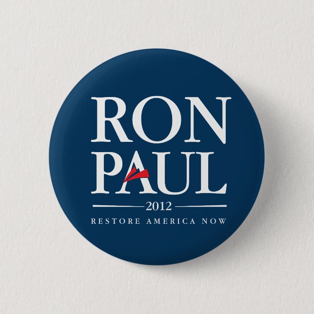 Chapa Redonda De 5 Cm Ron Paul 2012 (azul) (Anverso)