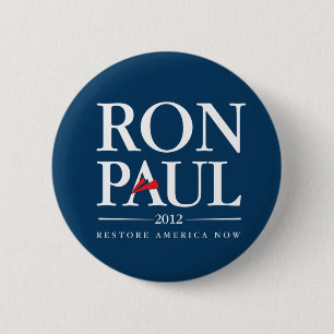 Chapa Redonda De 5 Cm Ron Paul 2012 (azul)
