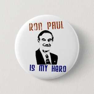 Chapa Redonda De 5 Cm Ron Paul es mi héroe