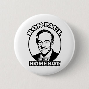 Chapa Redonda De 5 Cm Ron Paul es mi homeboy