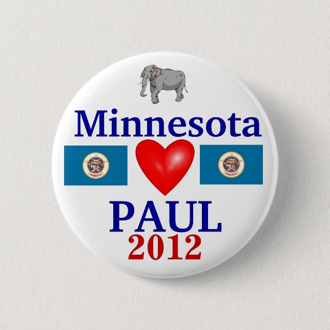 Chapa Redonda De 5 Cm Ron Paul Minnesota 2012 (Anverso)
