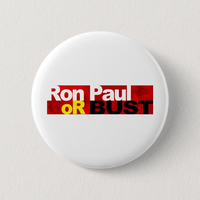 Chapa Redonda De 5 Cm ¡Ron Paul o busto! (Anverso)