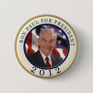Chapa Redonda De 5 Cm Ron Paul para el presidente 2012