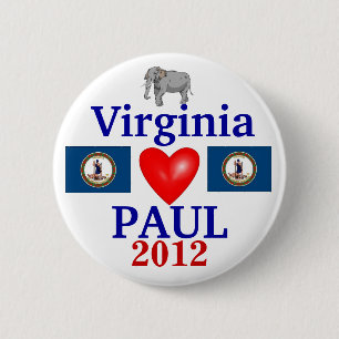 Chapa Redonda De 5 Cm Ron Paul Virginia 2012