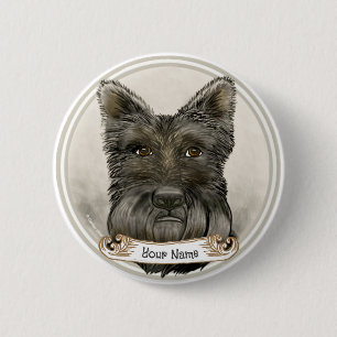 Chapa Redonda De 5 Cm Rondo de Terrier Escocés