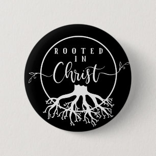 Chapa Redonda De 5 Cm Rootado en Cristo