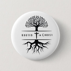 Chapa Redonda De 5 Cm Rootado en Cristo