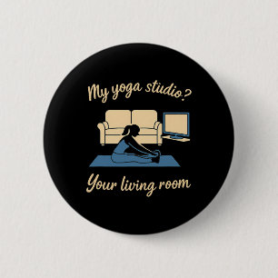 Chapa Redonda De 5 Cm Ropa Activa de Yoga en Casa Mi Estudio de Yoga Tu