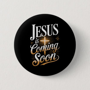 Chapa Redonda De 5 Cm Ropa Cristiana Prémium Jesús Atrevido Viene Pronto