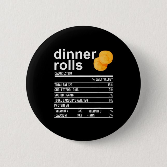 Chapa Redonda De 5 Cm Ropa de datos nutricionales de rollos para cenar d (Anverso)