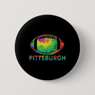 Chapa Redonda De 5 Cm Ropa de diseño de fútbol genial Tie Dye Pittsburgh