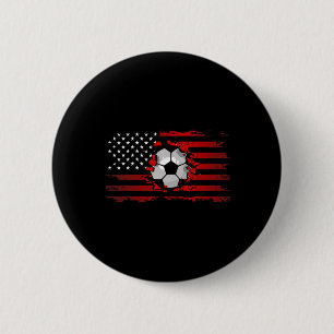 Chapa Redonda De 5 Cm Ropa de fútbol con bandera americana - Fútbol 