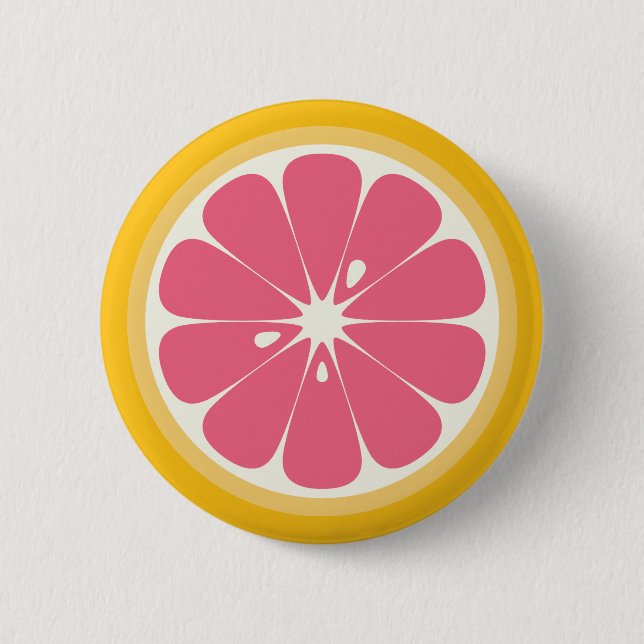 Chapa Redonda De 5 Cm Ropa rosa de pomelo (Anverso)