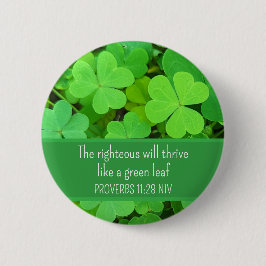 Chapa Redonda De 5 Cm Ropa verde foto prosperidad Biblia contra cutis