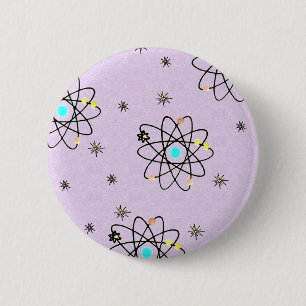 Chapa Redonda De 5 Cm Ropa y regalos retro de estampado atómico de los 5