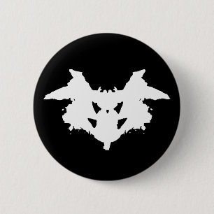 Chapa Redonda De 5 Cm Rorschach Inkblot
