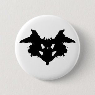 Chapa Redonda De 5 Cm Rorschach Inkblot