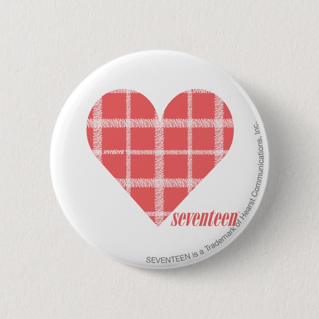 Chapa Redonda De 5 Cm Rosa 4 de la tela escocesa (Anverso)