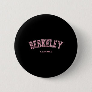 Chapa Redonda De 5 Cm Rosa Berkeley California Ca Estilo Varsity En Berk