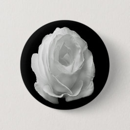 Chapa Redonda De 5 Cm rosa blanco sobre el fondo negro