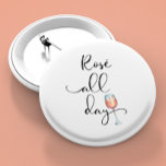 Chapa Redonda De 5 Cm Rosa durante todo el día Wine Lover<br><div class="desc">Este diseño se puede personalizar eligiendo la opción personalizar para añadir texto o realizar otros cambios. Si este producto tiene la opción de transferir el diseño a otro artículo, asegúrese de ajustar el diseño para que se ajuste si es necesario. Contáctame en colorflowcreations@gmail.com si deseas tener este diseño en otro...</div>