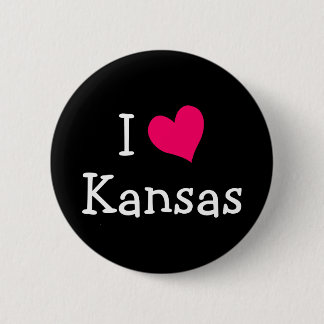 Chapa Redonda De 5 Cm Rosa I Love Kansas