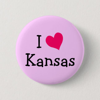 Chapa Redonda De 5 Cm Rosa I Love Kansas