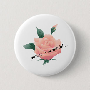 Chapa Redonda De 5 Cm Rosa (Peach) - Bonita naturaleza