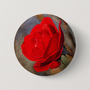 Chapa Redonda De 5 Cm Rosa Roja